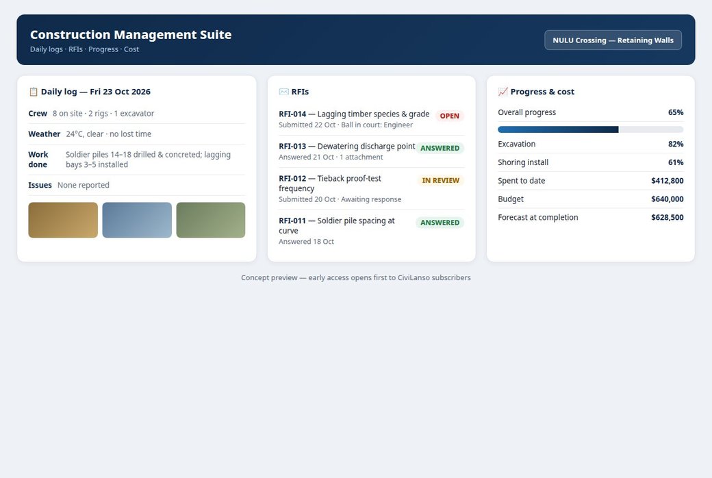 Construction Management Suite screenshot