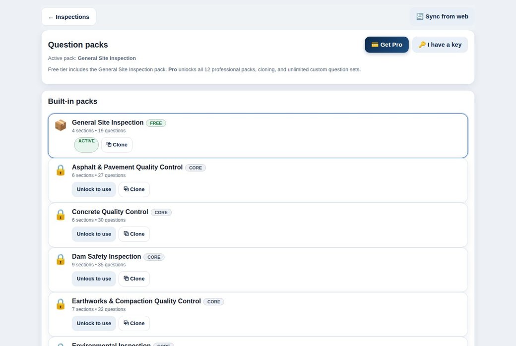 Inspect — Civil Inspection screenshot